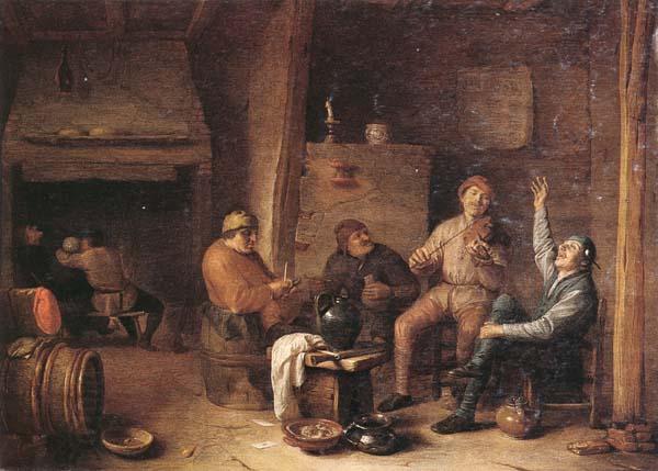 Hendrick Martensz Sorgh A tavern interior with peasants drinking and making music